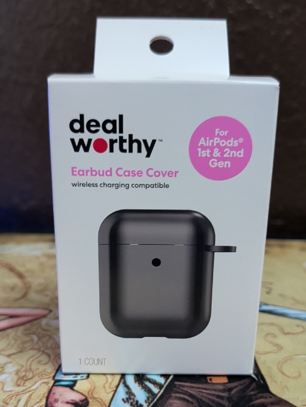 Dealworthy Black Earbud Case Cover for AirPods 1st & 2nd Gen